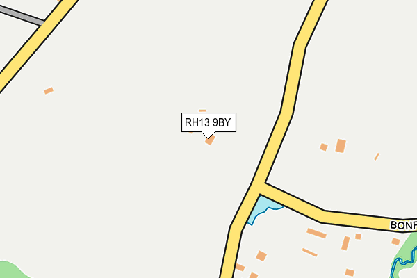 RH13 9BY map - OS OpenMap – Local (Ordnance Survey) RH13 9BY map - OS OpenMap – Local (Ordnance Survey)