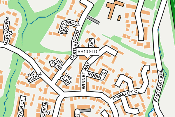 RH13 9TD map - OS OpenMap – Local (Ordnance Survey) RH13 9TD map - OS OpenMap – Local (Ordnance Survey)