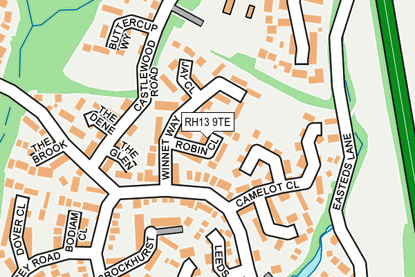 RH13 9TE map - OS OpenMap – Local (Ordnance Survey) RH13 9TE map - OS OpenMap – Local (Ordnance Survey)