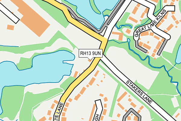 RH13 9UN map - OS OpenMap – Local (Ordnance Survey) RH13 9UN map - OS OpenMap – Local (Ordnance Survey)