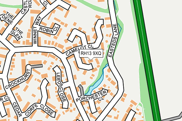 RH13 9XQ map - OS OpenMap – Local (Ordnance Survey) RH13 9XQ map - OS OpenMap – Local (Ordnance Survey)