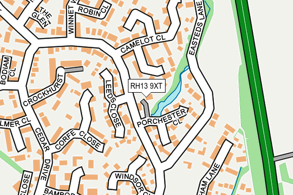 RH13 9XT map - OS OpenMap – Local (Ordnance Survey) RH13 9XT map - OS OpenMap – Local (Ordnance Survey)