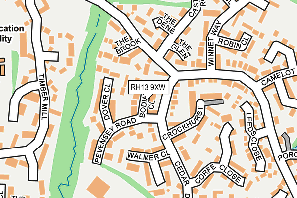 RH13 9XW map - OS OpenMap – Local (Ordnance Survey) RH13 9XW map - OS OpenMap – Local (Ordnance Survey)