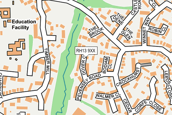 RH13 9XX map - OS OpenMap – Local (Ordnance Survey) RH13 9XX map - OS OpenMap – Local (Ordnance Survey)