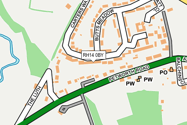 RH14 0BY map - OS OpenMap – Local (Ordnance Survey) RH14 0BY map - OS OpenMap – Local (Ordnance Survey)