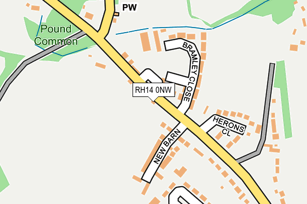 RH14 0NW map - OS OpenMap – Local (Ordnance Survey) RH14 0NW map - OS OpenMap – Local (Ordnance Survey)
