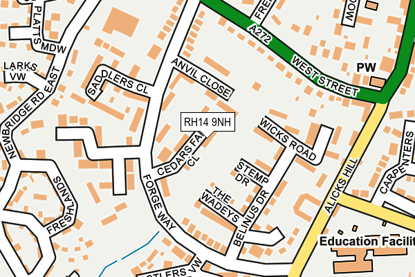 RH14 9NH map - OS OpenMap – Local (Ordnance Survey) RH14 9NH map - OS OpenMap – Local (Ordnance Survey)