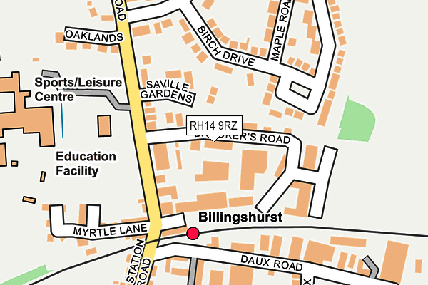 RH14 9RZ map - OS OpenMap – Local (Ordnance Survey) RH14 9RZ map - OS OpenMap – Local (Ordnance Survey)