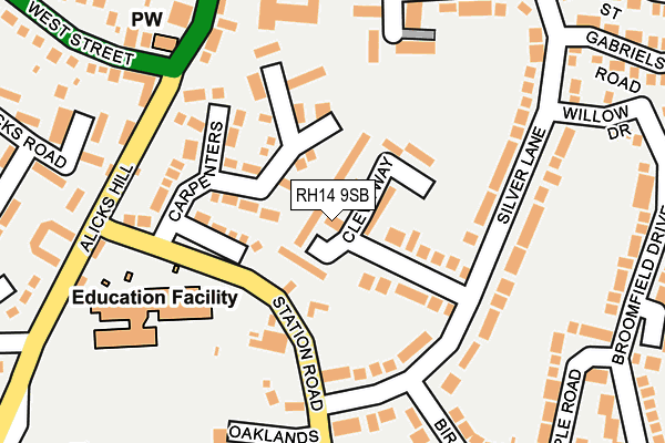 RH14 9SB map - OS OpenMap – Local (Ordnance Survey) RH14 9SB map - OS OpenMap – Local (Ordnance Survey)
