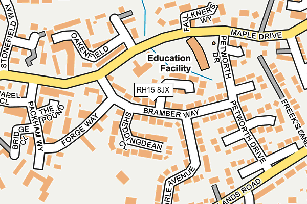 RH15 8JX map - OS OpenMap – Local (Ordnance Survey) RH15 8JX map - OS OpenMap – Local (Ordnance Survey)