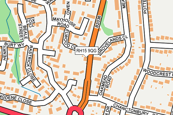 RH15 9QG map - OS OpenMap – Local (Ordnance Survey) RH15 9QG map - OS OpenMap – Local (Ordnance Survey)