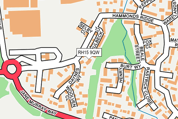 RH15 9QW map - OS OpenMap – Local (Ordnance Survey) RH15 9QW map - OS OpenMap – Local (Ordnance Survey)