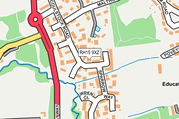 RH15 9XZ map - OS OpenMap – Local (Ordnance Survey) RH15 9XZ map - OS OpenMap – Local (Ordnance Survey)