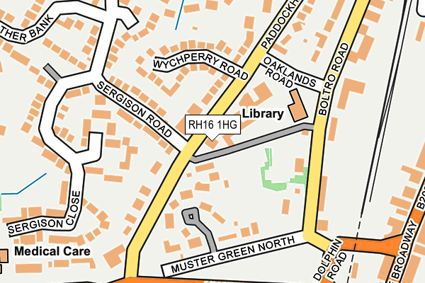 RH16 1HG map - OS OpenMap – Local (Ordnance Survey) RH16 1HG map - OS OpenMap – Local (Ordnance Survey)