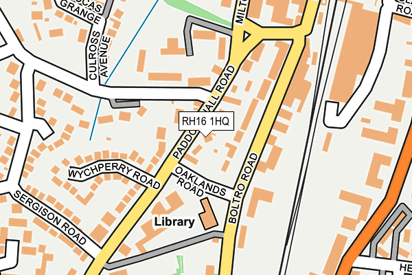 RH16 1HQ map - OS OpenMap – Local (Ordnance Survey) RH16 1HQ map - OS OpenMap – Local (Ordnance Survey)