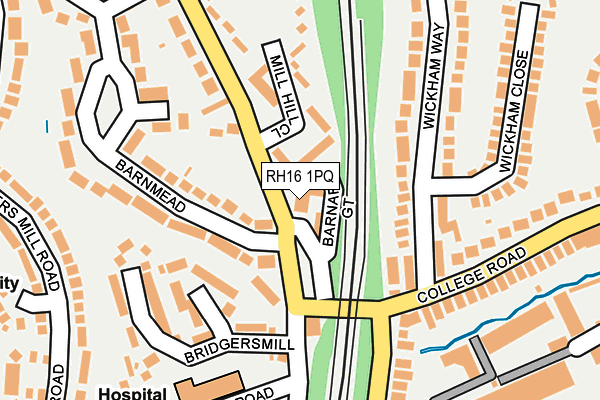 RH16 1PQ map - OS OpenMap – Local (Ordnance Survey) RH16 1PQ map - OS OpenMap – Local (Ordnance Survey)
