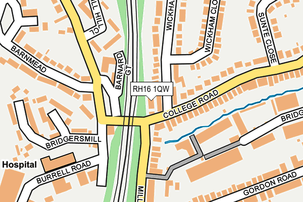 RH16 1QW map - OS OpenMap – Local (Ordnance Survey) RH16 1QW map - OS OpenMap – Local (Ordnance Survey)