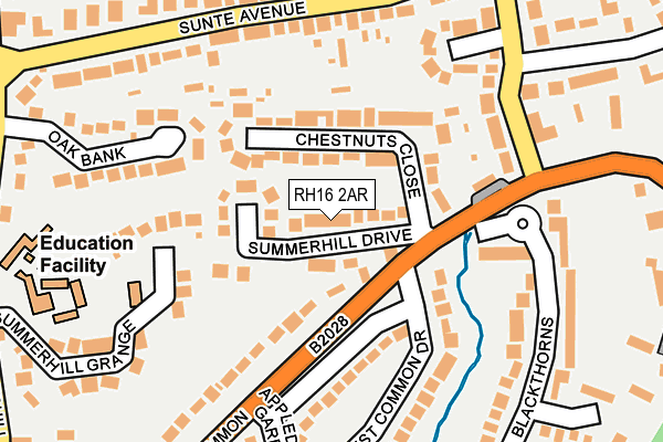 RH16 2AR map - OS OpenMap – Local (Ordnance Survey) RH16 2AR map - OS OpenMap – Local (Ordnance Survey)