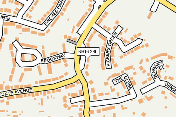 RH16 2BL map - OS OpenMap – Local (Ordnance Survey) RH16 2BL map - OS OpenMap – Local (Ordnance Survey)
