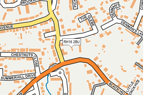RH16 2BU map - OS OpenMap – Local (Ordnance Survey) RH16 2BU map - OS OpenMap – Local (Ordnance Survey)