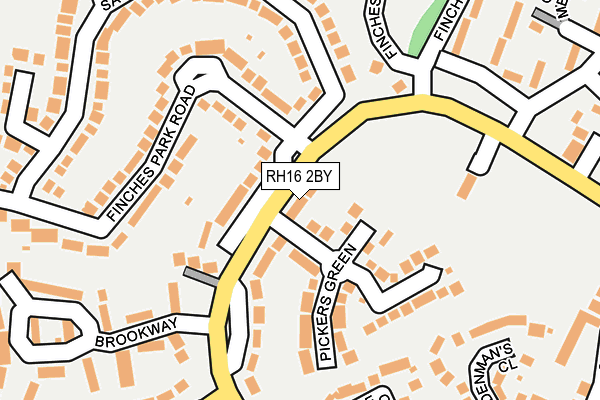 RH16 2BY map - OS OpenMap – Local (Ordnance Survey) RH16 2BY map - OS OpenMap – Local (Ordnance Survey)