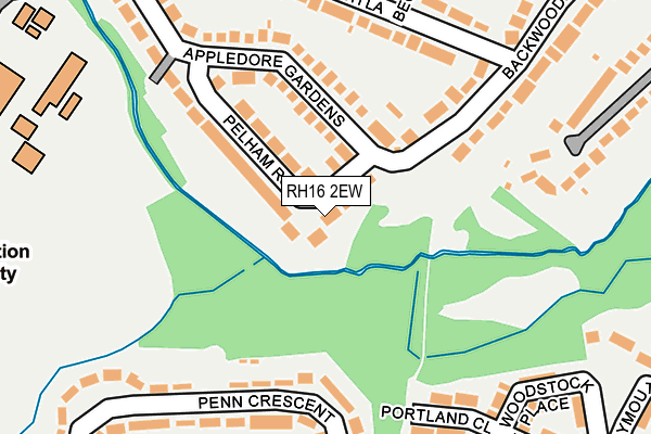 RH16 2EW map - OS OpenMap – Local (Ordnance Survey)