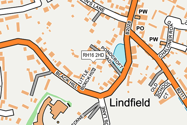 RH16 2HD map - OS OpenMap – Local (Ordnance Survey) RH16 2HD map - OS OpenMap – Local (Ordnance Survey)