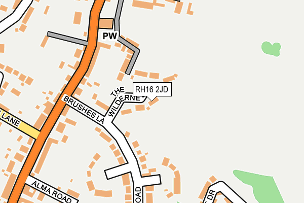 RH16 2JD map - OS OpenMap – Local (Ordnance Survey) RH16 2JD map - OS OpenMap – Local (Ordnance Survey)