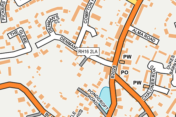 RH16 2LA map - OS OpenMap – Local (Ordnance Survey) RH16 2LA map - OS OpenMap – Local (Ordnance Survey)