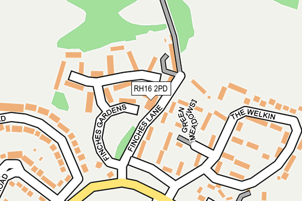 RH16 2PD map - OS OpenMap – Local (Ordnance Survey) RH16 2PD map - OS OpenMap – Local (Ordnance Survey)
