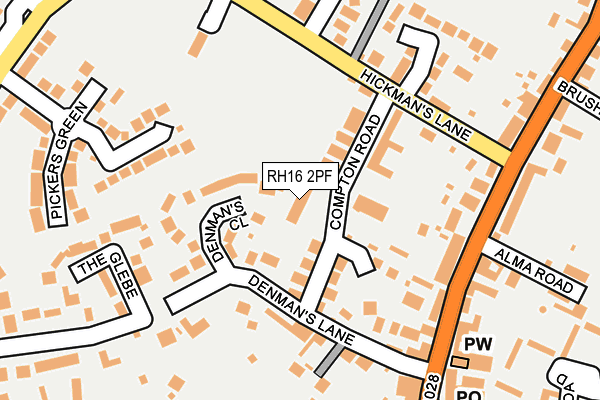 RH16 2PF map - OS OpenMap – Local (Ordnance Survey) RH16 2PF map - OS OpenMap – Local (Ordnance Survey)