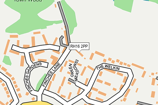 RH16 2PP map - OS OpenMap – Local (Ordnance Survey) RH16 2PP map - OS OpenMap – Local (Ordnance Survey)
