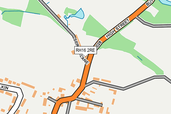 RH16 2RE map - OS OpenMap – Local (Ordnance Survey) RH16 2RE map - OS OpenMap – Local (Ordnance Survey)