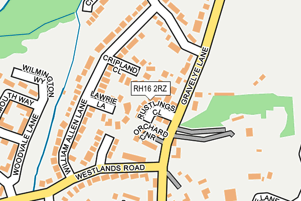 RH16 2RZ map - OS OpenMap – Local (Ordnance Survey) RH16 2RZ map - OS OpenMap – Local (Ordnance Survey)