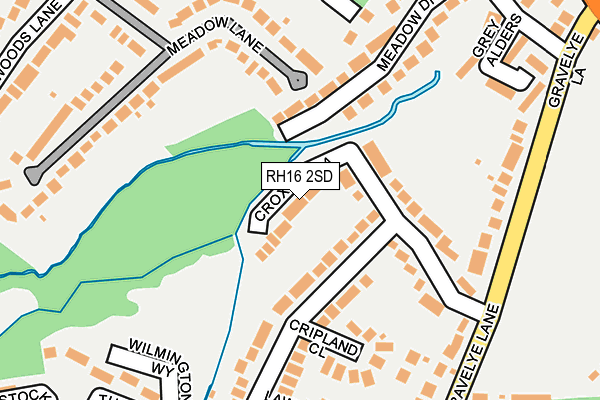 RH16 2SD map - OS OpenMap – Local (Ordnance Survey)