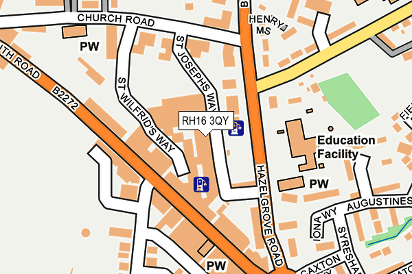 RH16 3QY map - OS OpenMap – Local (Ordnance Survey) RH16 3QY map - OS OpenMap – Local (Ordnance Survey)