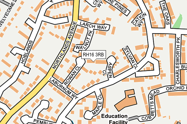RH16 3RB map - OS OpenMap – Local (Ordnance Survey) RH16 3RB map - OS OpenMap – Local (Ordnance Survey)