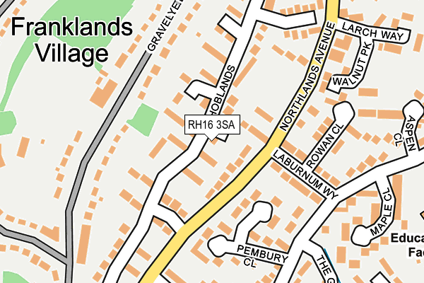 RH16 3SA map - OS OpenMap – Local (Ordnance Survey) RH16 3SA map - OS OpenMap – Local (Ordnance Survey)