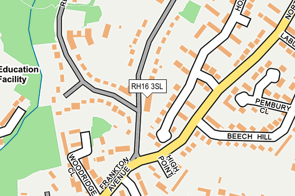 RH16 3SL map - OS OpenMap – Local (Ordnance Survey) RH16 3SL map - OS OpenMap – Local (Ordnance Survey)