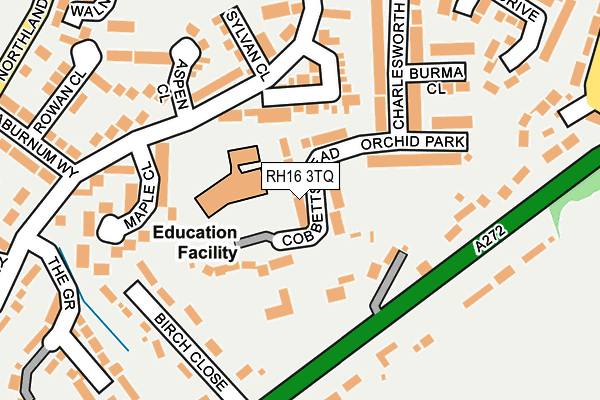 RH16 3TQ map - OS OpenMap – Local (Ordnance Survey) RH16 3TQ map - OS OpenMap – Local (Ordnance Survey)