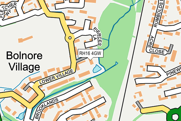 RH16 4GW map - OS OpenMap – Local (Ordnance Survey) RH16 4GW map - OS OpenMap – Local (Ordnance Survey)