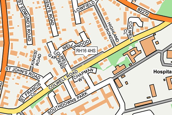 RH16 4HS map - OS OpenMap – Local (Ordnance Survey) RH16 4HS map - OS OpenMap – Local (Ordnance Survey)