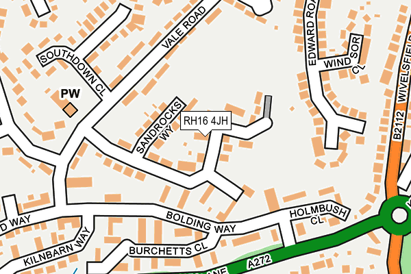 RH16 4JH map - OS OpenMap – Local (Ordnance Survey) RH16 4JH map - OS OpenMap – Local (Ordnance Survey)