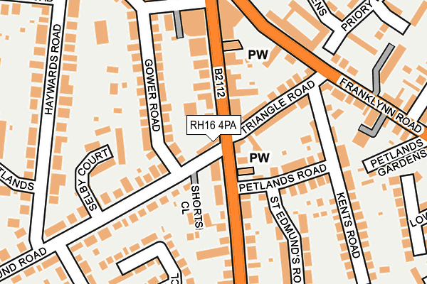 RH16 4PA map - OS OpenMap – Local (Ordnance Survey) RH16 4PA map - OS OpenMap – Local (Ordnance Survey)