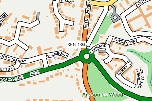 RH16 4RG map - OS OpenMap – Local (Ordnance Survey) RH16 4RG map - OS OpenMap – Local (Ordnance Survey)