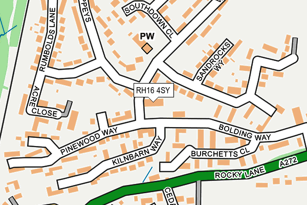 RH16 4SY map - OS OpenMap – Local (Ordnance Survey) RH16 4SY map - OS OpenMap – Local (Ordnance Survey)