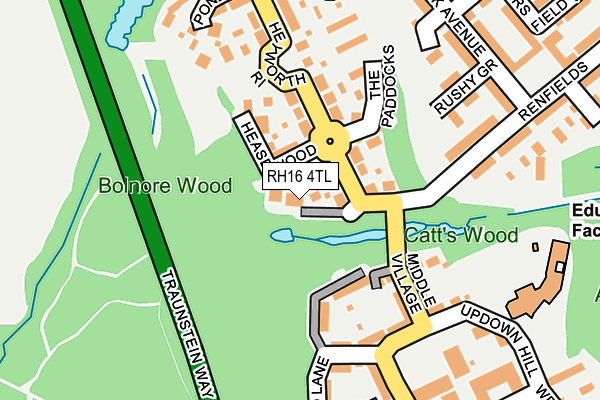 RH16 4TL map - OS OpenMap – Local (Ordnance Survey)
