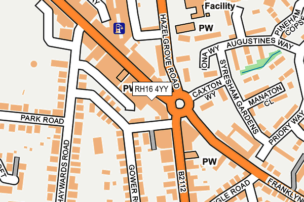 RH16 4YY map - OS OpenMap – Local (Ordnance Survey) RH16 4YY map - OS OpenMap – Local (Ordnance Survey)