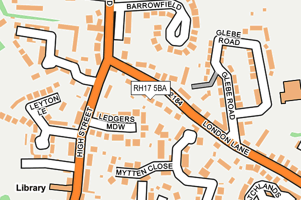 RH17 5BA map - OS OpenMap – Local (Ordnance Survey) RH17 5BA map - OS OpenMap – Local (Ordnance Survey)