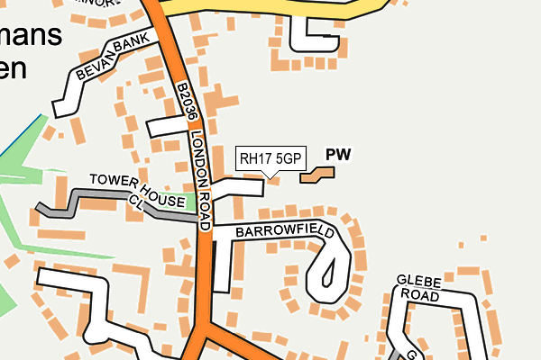 RH17 5GP map - OS OpenMap – Local (Ordnance Survey) RH17 5GP map - OS OpenMap – Local (Ordnance Survey)